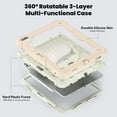 thumbnail image 3 of For iPad Pro 13 inch Case 2024 (M4), 360 Rotating Shockproof Cover with Stand, Screen Protector, Shoulder Strap, Cream Rose Gold, 3 of 7