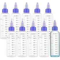10 Pack 100ml/3.4 oz Plastic Squeeze Bottles with Scale PET Transparent Blue Twist Cap Bottles Graduated Squeeze Dispensing Bottles