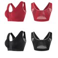 thumbnail image 5 of WCJM Women's Fashionable Sport Bra Breathable Underwear Large Size No Rims Hollow Mesh Thin Sports Yoga Bra No-Adjustment Red Comfort that lasts from school drop-off to happy hour, 5 of 8