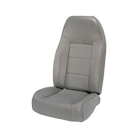 Rugged Ridge by RealTruck Seat for Jeep CJ/Wrangler YJ/TJ | Front, High-Back, No-Recline, Gray | 13401.09 | Compatible with 1976-2002 Jeep CJ & Wrangler YJ/TJ