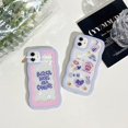 thumbnail image 3 of Carcasa Compatible Para iPhone 14 13 12 11 Pro Max X XR Xs 7 8 6 6S Plus SE Cute Lilac Colour Wave Funda Blanda Anticaída Protección Trasera, 3 of 4