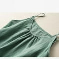 thumbnail image 4 of Kaemgyyd Plus Size Tops for Womens Sleeveless Cotton Linen Tank Tops Casual Spaghetti Strap Summer Basic Cami Shirt, 4 of 4