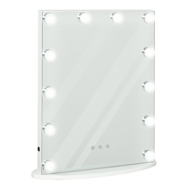 HOMCOM Vanity Mirror with Lights Hollywood Lighted Makeup Mirror