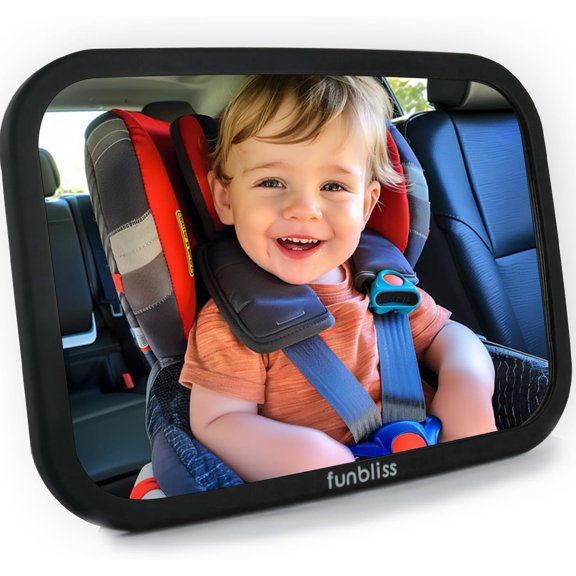Espejo de coche para bebés Funbliss con certificación de seguridad con rotación de 360°