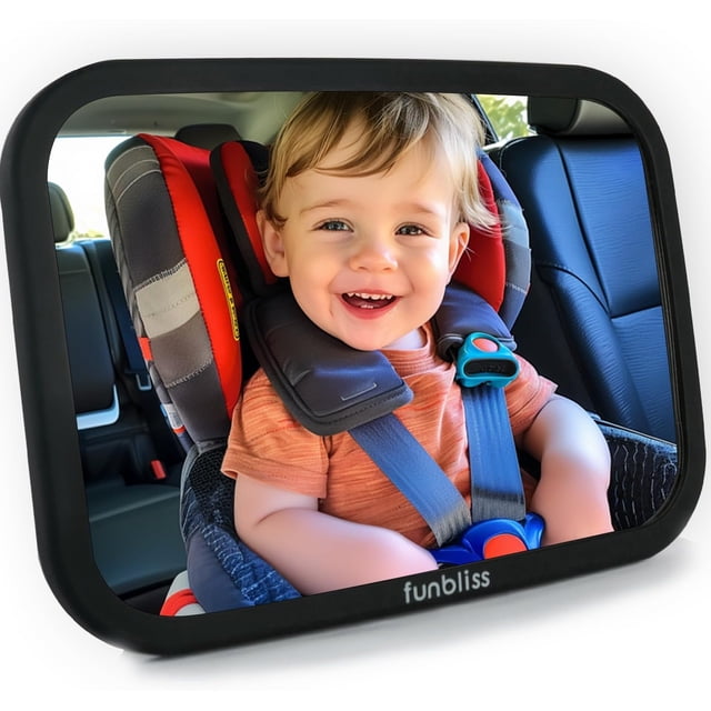 Espejo de coche para bebés Funbliss con certificación de seguridad con rotación de 360°