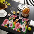thumbnail image 4 of Pioneer Flower Floral Print Pattern Summer Placemats Table Placemats Set Of 4-Linen Kitchen Washable Placemats Table Mats 12x18 Inch Non-Slip Heat Resistant, 4 of 6