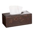 thumbnail image 2 of Autorización：Caja de pañuelos faciales de cuero PU, cubierta de caja de pañuelos de tamaño estándar con fondo magnético para baño, dormitorio o sala de estar Adepaton 2034980-3, 2 of 8