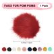 thumbnail image 3 of Uxcell 1-Pack Pompones de Piel Sintética, 4.7 Pulgadas/12 cm Bolas de PomPoms Suaves y Esponjosas con Bucle Elástico para DIY[Rojo], 3 of 7