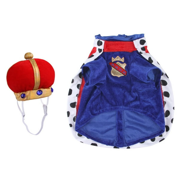 1 Set Pet King Cape Adorable Pet Cloak Pets Handsome Cloak Crown for