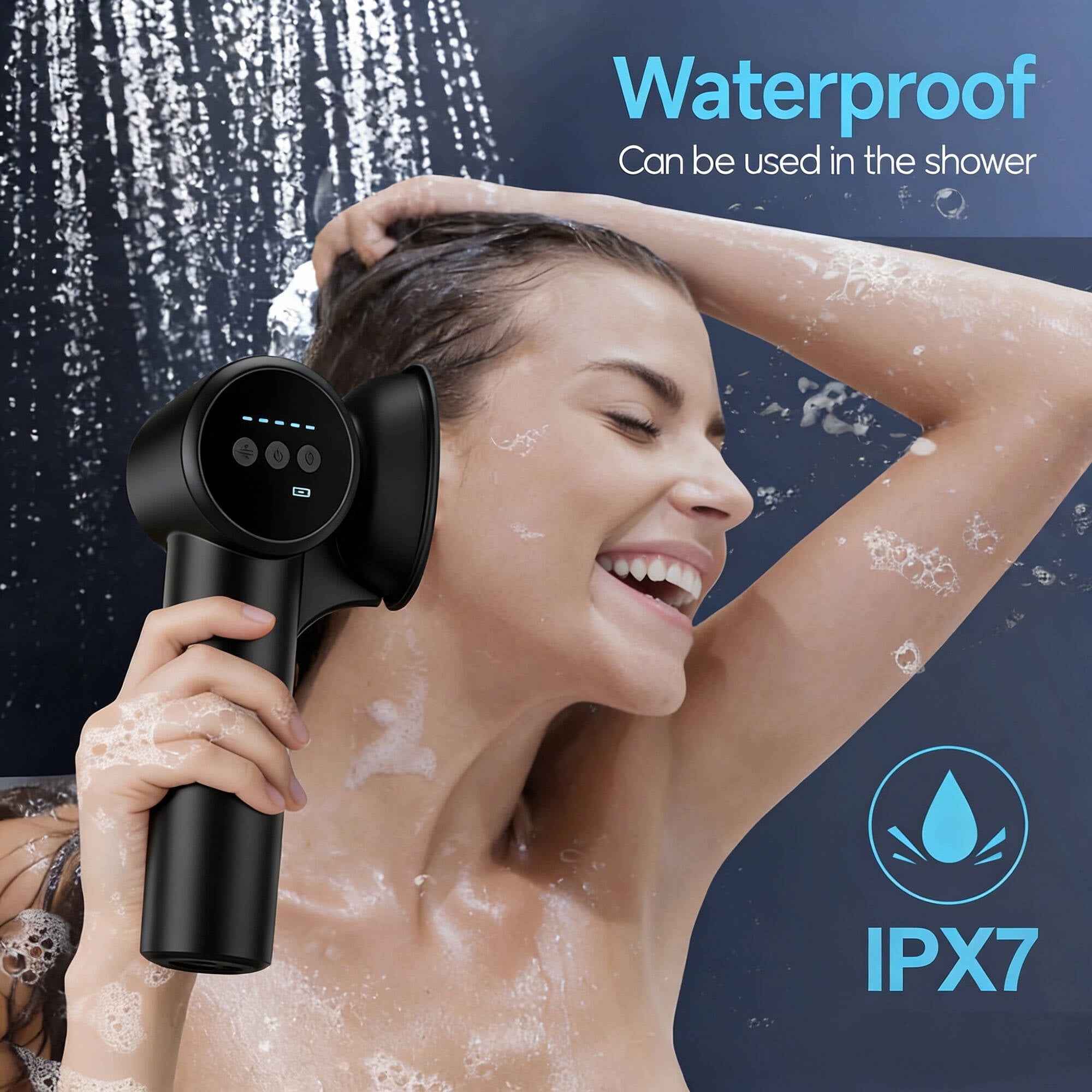Morfone Upgraded Ear Wax Removal, 2 in 1 Cleaning & Drying Ear Cleaner, Effective Ear Cleaning Kit with One-Piece Waste Tank, Safe Ear Irrigation with 5 Pressure Settings, IPX7
