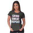 thumbnail image 3 of Retro No Quit Motivational Quote Womens Slim Fit Graphic Tee Brisco Brands S, 3 of 5