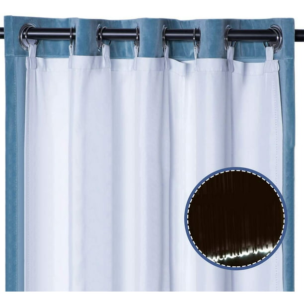 Rose Home Fashion Thermal Insulated Blackout Curtain Liner Panel-Ring