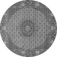 thumbnail image 1 of Ahgly Company Indoor Round Medallion Gray Traditional Area Rugs, 3' Round, 1 of 1