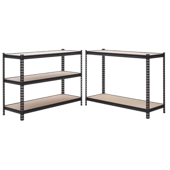 KFFKFF 5-Tier Adjustable Storage Shelves, 2000 lbs Capacity, Durable Metal Utility Rack for Garage, Warehouse, Basement, or Kitchen, Dimensions: 48.35" W x 18.07" D x 71.38" H