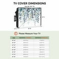 thumbnail image 3 of Outdoor TV Cover 52 to 55 Inches, Blue Purple Eucalyptus Leaves Abstract Branch Farmhouse Leaf Waterproof TV Cover with Remote Control Pocket, Flat Screen TV Cover Protector for Outside TV, 3 of 6