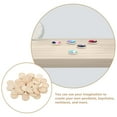 thumbnail image 3 of WHAMVOX 50Pcs Khaki Wood Blank Pendant Trays for Crafting Activities, 3 of 8