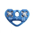 thumbnail image 2 of 6X Outdoor Climbing Pulley Biaxial Transport Steel Cable Expand Heart-Shaped Double Pulley Blue, 2 of 5