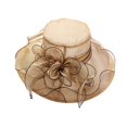 thumbnail image 2 of Limei Beach Hat Floral Design Sun Protection Adjustable Organza Thin Elegant Sun Cap Fashion Accessories, 2 of 8