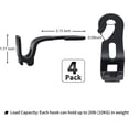 thumbnail image 2 of Car Seat Headrest Hooks, 4 Pack Durable Car Back Seat Hooks Hangers For Wallets And Bags Collapsible, 2 of 5