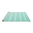 thumbnail image 2 of Ahgly Company Machine Washable Indoor Round Trellis Turquoise Blue Contemporary Area Rugs, 5' Round, 2 of 4
