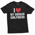 thumbnail image 3 of Men's I love my cougar girlfriend T-shirt Valentine's day boyfriend gift tee shirt (3X-Large Grey), 3 of 7