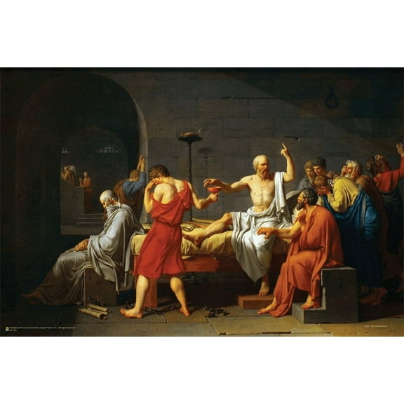 Death of Socrates by Jacques-Louis David Mini Poster 18" x 12"