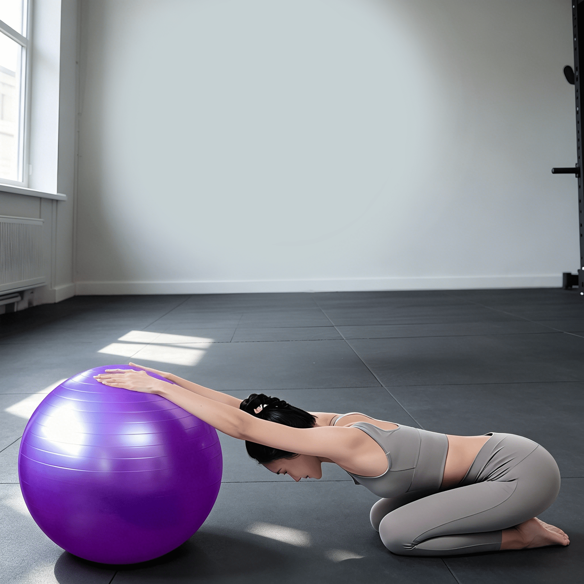 BESTSKY 2026 New Exercise Ball,17.72In Exercise Balls,Safety and Explosion-Proof Workout Ball,For Home Workout,Yoga,Physical Therapy,Purple