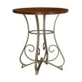 thumbnail image 6 of Powell Hamilton Round Pub Table, Matte Pewter and Bronze, 6 of 15