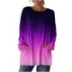 thumbnail image 5 of TaTaai 2026 Fall Womens Gradient Long Sleeve Tee Round Neck Loose Blouse With Pockets Casual Solid Color Fashion Top Soft Stretchy Polyester Daily Gift, 5 of 7