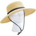 thumbnail image 2 of 442LB01 Siz 1 Light Brown Wide Brim Braided Hat, 2 of 4