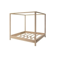 HomeStock Naturally Nice King Size Bed with Raised Platform