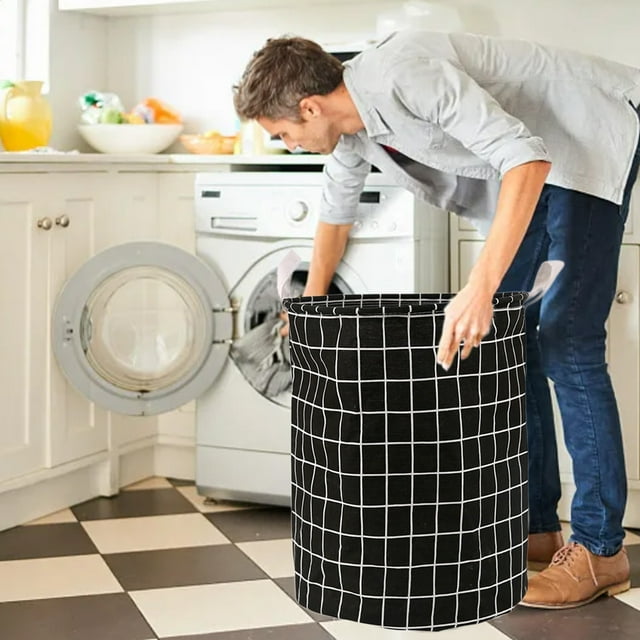 TIMIFIS Panier à Linge Pliable Rond Panier à Linge Grand Panier de Rangement Bac à Jouets Panier pour Garçons et Filles Déco de Chambre Panier de Douche