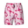 thumbnail image 4 of Lsque Mens Swim Trunks Breast Cancer Ribbons Awareness Pattern - Bathing Suit Compression Liner - Beach Swim Shorts Swimwear - (S-3XL) - Stretch Quick Dry -X-Large, 4 of 9