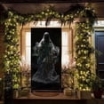 thumbnail image 6 of Halloween Decorations Door Cover, Large Scary Creepy Door Banner Bathroom Porch Door Backdrop House Halloween Party Decoration, 35*71 In Black, 6 of 8