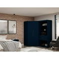 thumbnail image 3 of Mulberry 2.0 Semi Open 2 Sectional Modern Wardrobe Corner Closet with 2 Drawers - Set of 2 in Tatiana Midnight Blue, 3 of 11