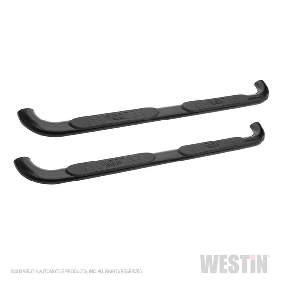 Westin 21-4090 Platinum 4" Oval Nerf Step Bars - Black Powdercoat Finish