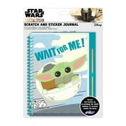 Star Wars Mandalorian Scratch and Sticker Christmas Journal, 5.5-Inches Wide by 8-Inches High