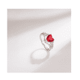 thumbnail image 4 of Collar con Colgante Corazón y Circonia en Caja de Rosas Belug Rojo, 4 of 5