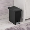 thumbnail image 6 of Sterilite 2.7 Gal Rectangular Step On Trash Bin Wastebasket, Black (8 Pack), 6 of 7