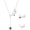 02-amethyst-Feb, variant on Stethoscope Necklace 925 Sterling Silver Medical Jewelry with Birthstone, Gift for Doctors Nurses Medical Students, Graduation RN Present