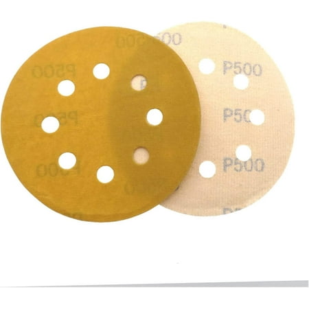 

Abrasive Sandpaper 5 125mm 8 Hole Alumina Wet And Dry 60 To 1000 Grit Hook And Loop Sanding Disc For Metal And Auto And Wood (Color : 500 Grit Model : 5 Pcs)