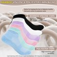 thumbnail image 4 of Revosoxs Diabetic Bamboo Socks for Men and Women,5 Pairs Loose Non-Binding Low Cut Diabetic Socks size 5-13ï¼ˆPure-Smallï¼‰, 4 of 5