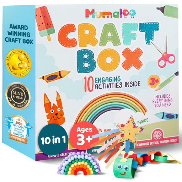 Craft Box Mumaloo para niños de 4 a 8 años con 10 proyectos de arte