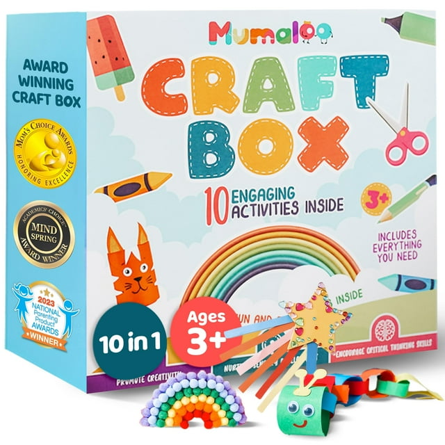 Craft Box Mumaloo para niños de 4 a 8 años con 10 proyectos de arte
