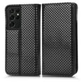 thumbnail image 2 of Luxury PU Leather Wallet For Galaxy S21 Ultra, Folio Premium Leather Phone Case with Kickstand Card Holder Magnetic Flip Shockproof Protective Cover for For Samsung Galaxy S21 Ultra, Black, 2 of 7