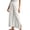 White, variant on VEKDONE Women's Cotton Wide Leg Pants Side Button Split Loose Fit Long Pants Casual Vacation Beach Trousers with Pockets Yellow XXXL