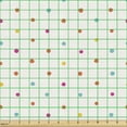thumbnail image 2 of Ambesonne Polka Dot Fabric by the Yard Upholstery, Irregular Circles Art, 2 Yards, Burnt Sienna and Turquoise, 2 of 5