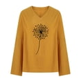 thumbnail image 4 of Yuyuzo T-Shirts pour Femmes Manches Courtes Décontractés Col en V Tops d'Été Color Block Tees Amples, 4 of 5