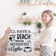 thumbnail image 6 of Zomyto 5x5 In Funny I'll Have a Side of Beach with My Morning Coffee Wooden Box Sign Desk Decor,Rustic Coffee Beach Theme Decor, 6 of 6