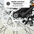 thumbnail image 4 of Fat Tire Mountain Bike with Dual Disc Brake, 21 Speeds High-Carbon Steel Frame Bike with Front Suspension, Adult Sport Bicycle for Men and Women, Gray, 4 of 7